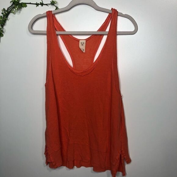 Free People Karmen Sleeveless Layer Tank Top Coral - Picture 2 of 15